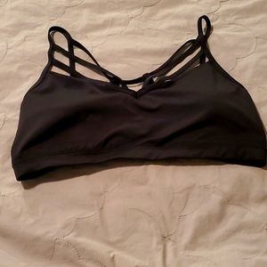 Sports Bra, Women's Low Support Strappy Back, Black, BCG, Sz XL